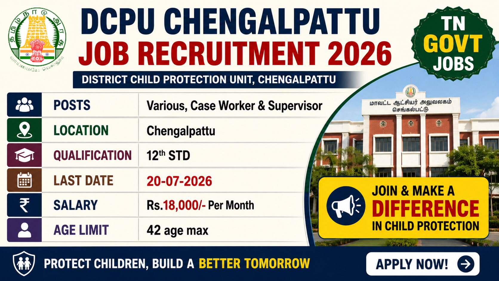 DCPU Chengalpattu Job